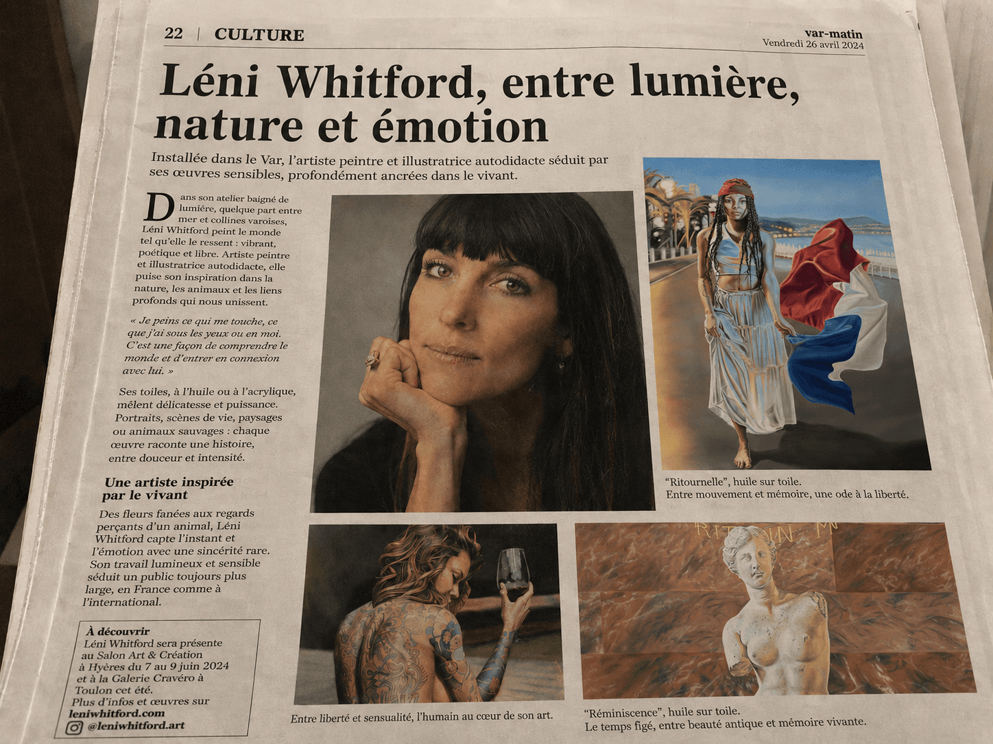 Var-Matin — Léni Whitford